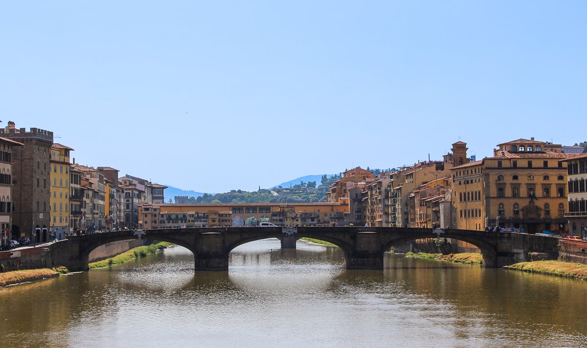 Old bridge over the Arno River. Make sure to soak up the beautiful views and make your vacation memorable when you visit for 3 days in Florence.