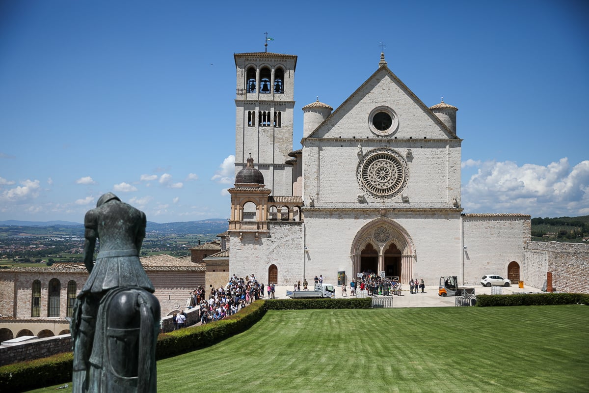 Basilica of St. Francis of Assisi, a church in Spello, Umbria, Italy