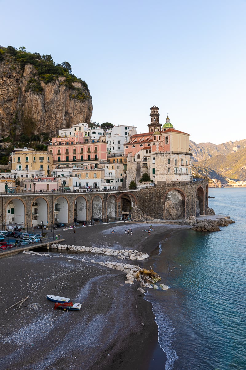 A lovely beach in Atrani.