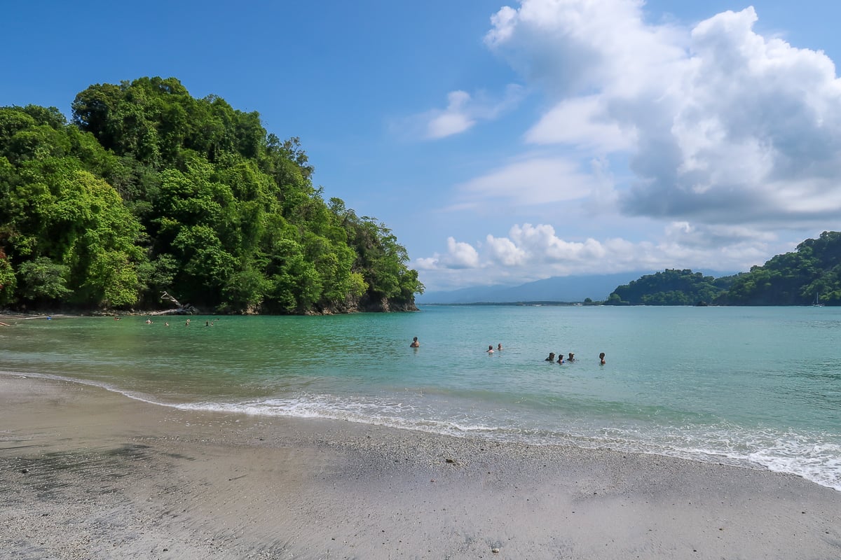 Group of people swimming in Biesanz Beach