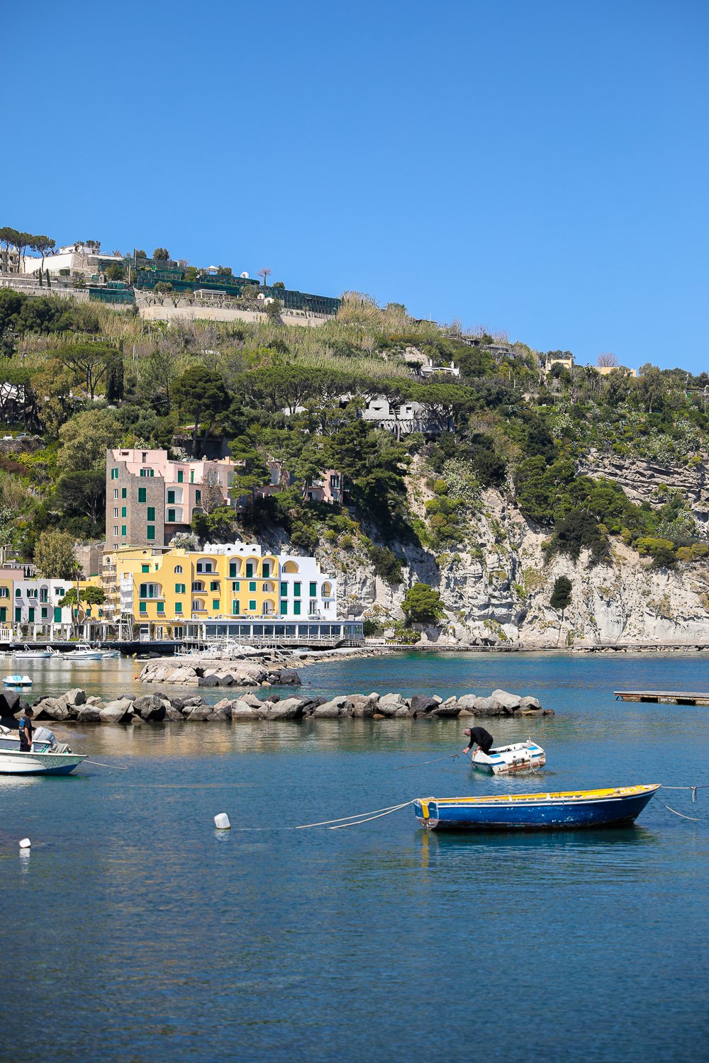 Fishing boats in Lacco Ameno. Your journey to Ischia won't be complete without a visit to this coastal village.