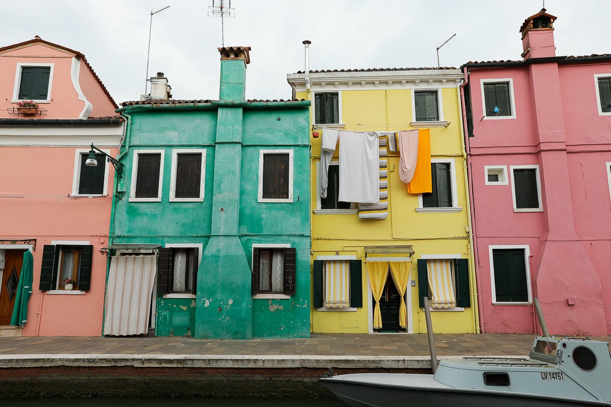Colorful houses in Burano, Venice