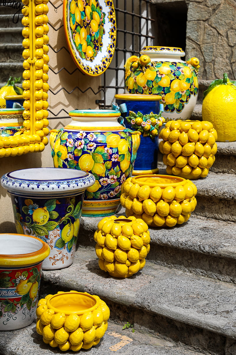 Lemon-inspired handmade ceramics in Amalfi Coast, Italy