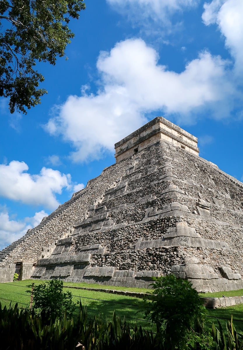 Gigantic structure of the Chichen Itza in Valladolid, Mexico