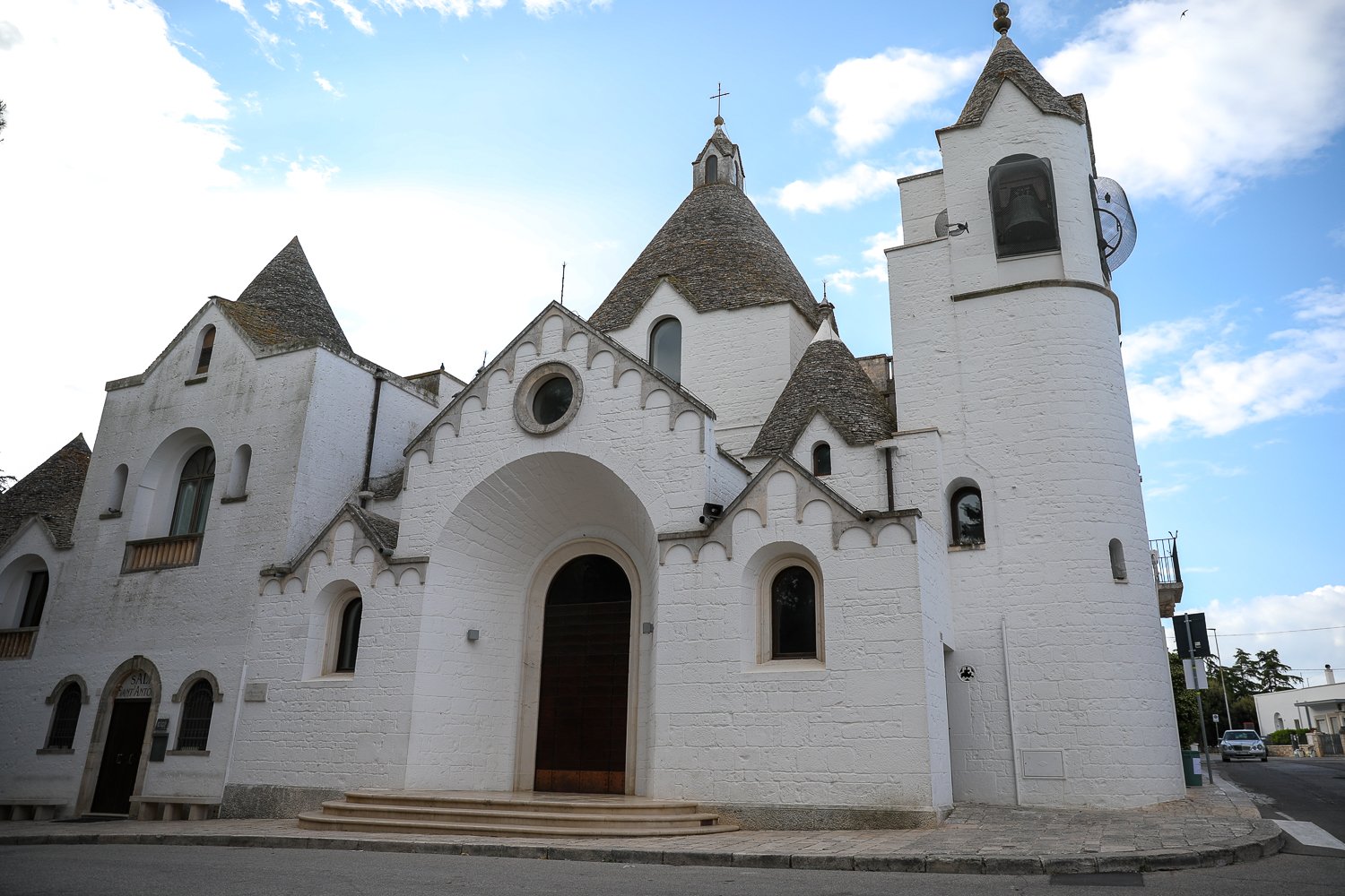 Visiting the trullo church is one of the best things to do in Alberobello, Italy