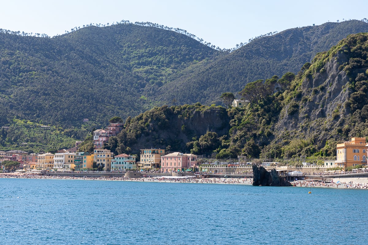 A gorgeous view of Monterosso al Mare from a ferry