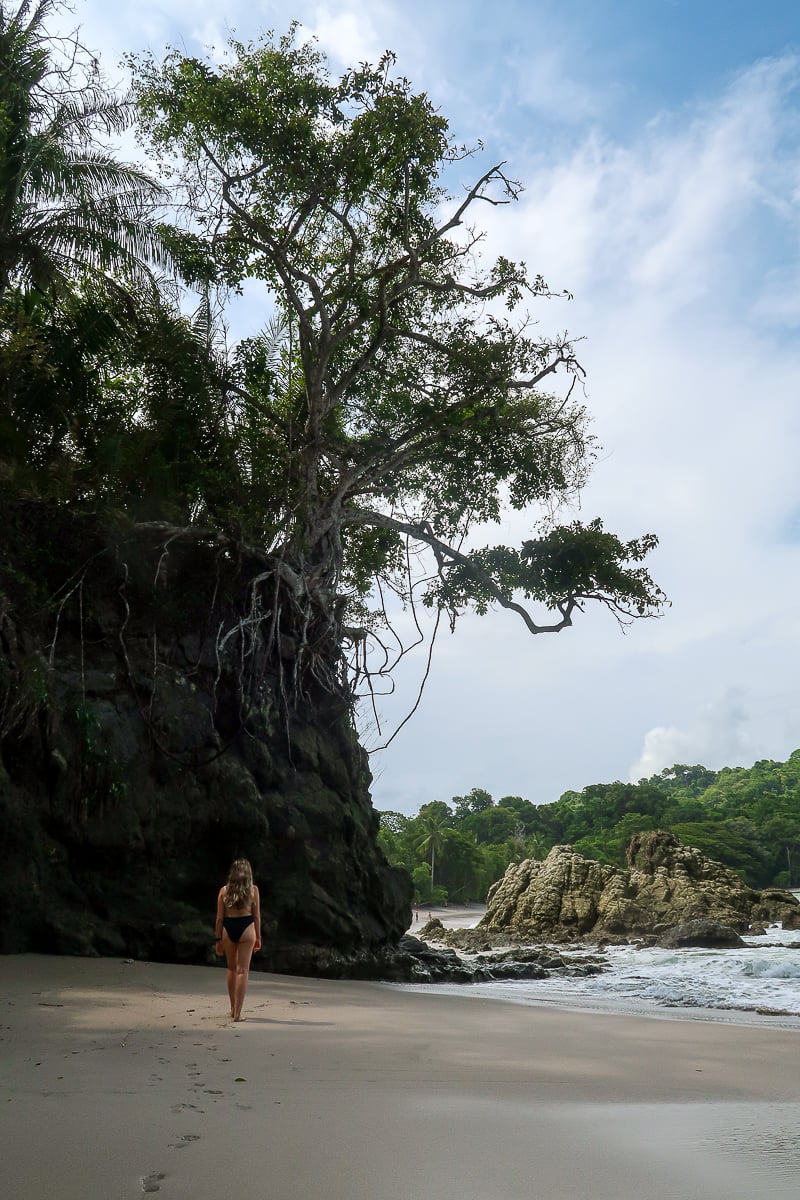 Maddy walking on Biesanz Beach in Costa Rica
