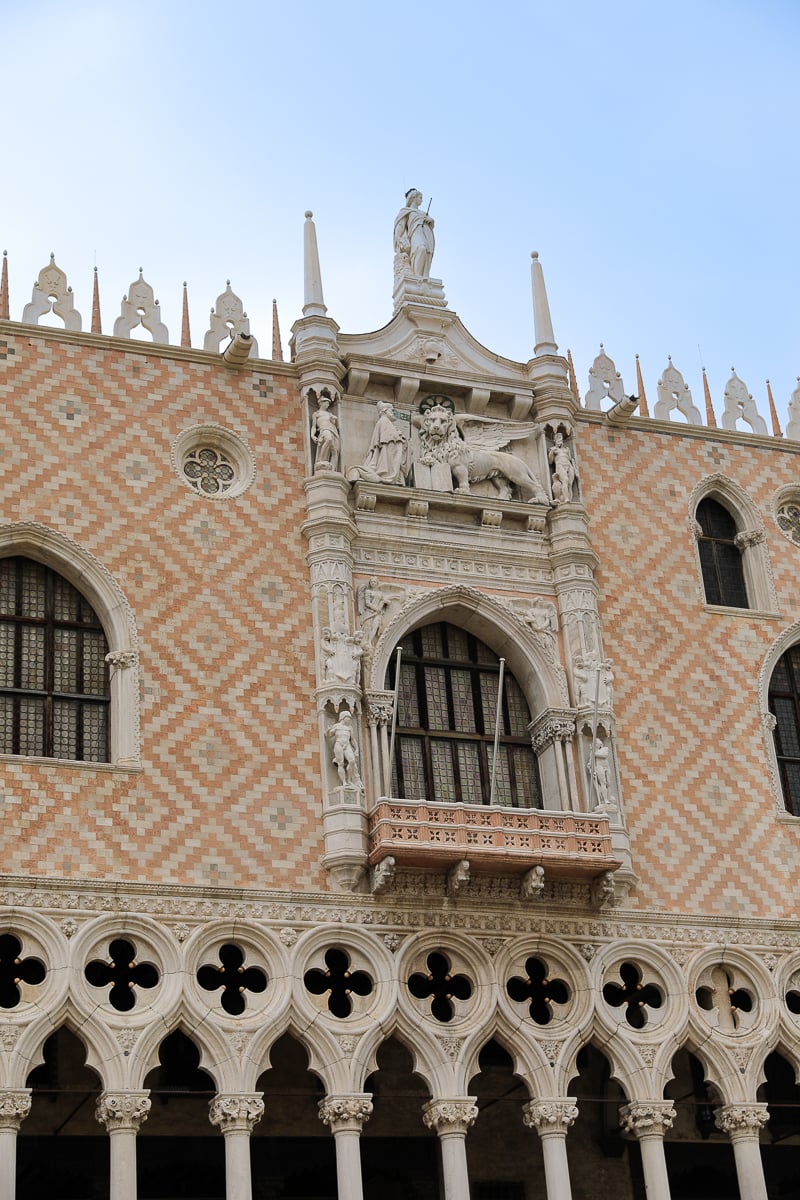 The facade of Doge's Palace