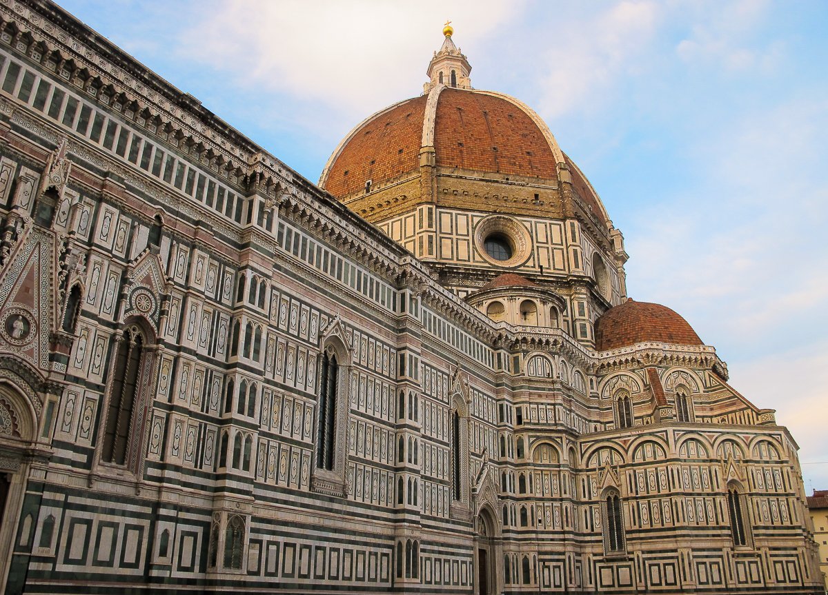 Iconic brick dome of the Duomo. Your 3 days in Florence won't be complete without a visit to this architectural masterpiece.