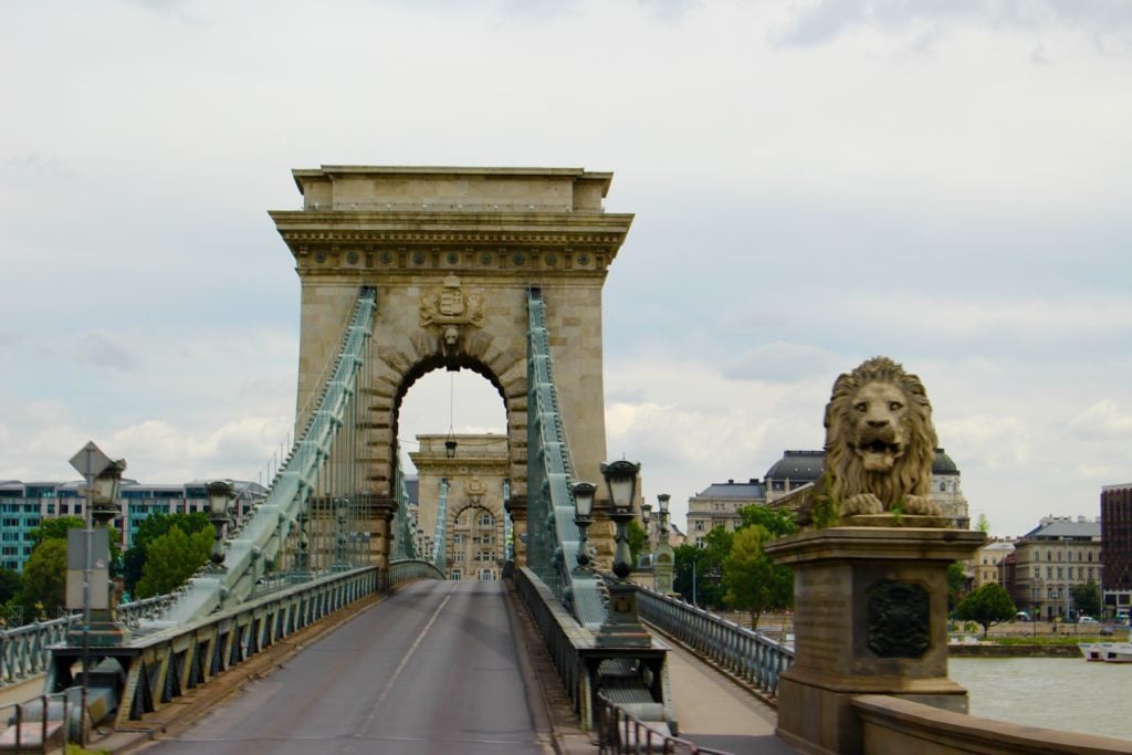 Chain Bridge in Budapest, Hungary - a historical bridge that we saw during our Viking River Cruises Grand European Tour