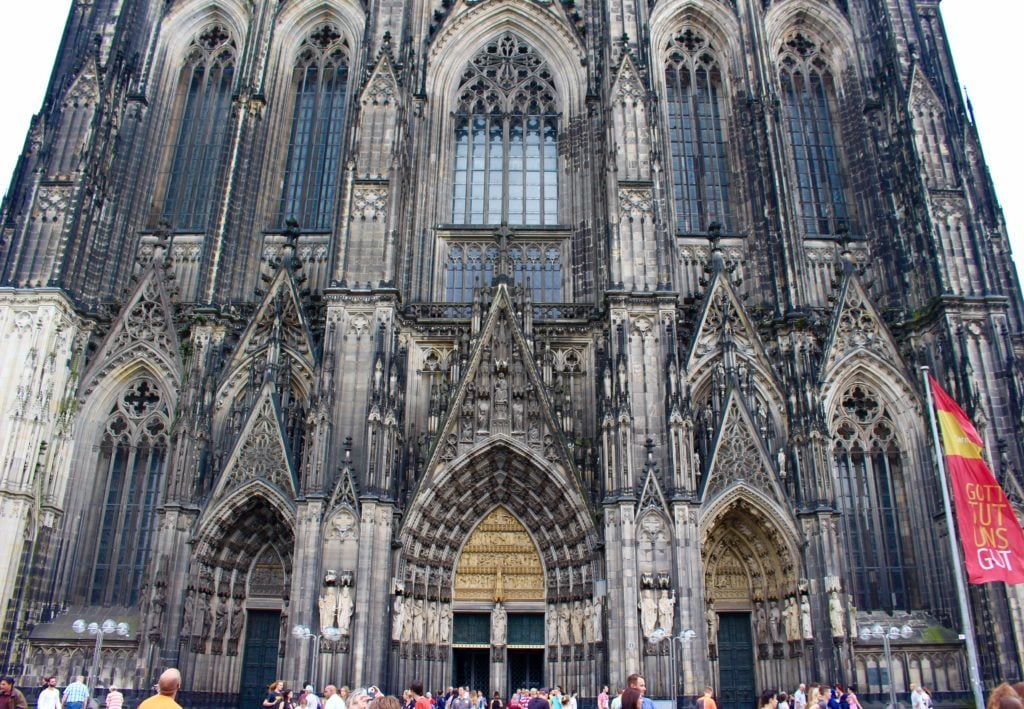 Impressive gothic exterior architecture of the Cologne Cathedral in Germany -one of the best landmarks we saw during our Viking River Cruises Grand European Tour