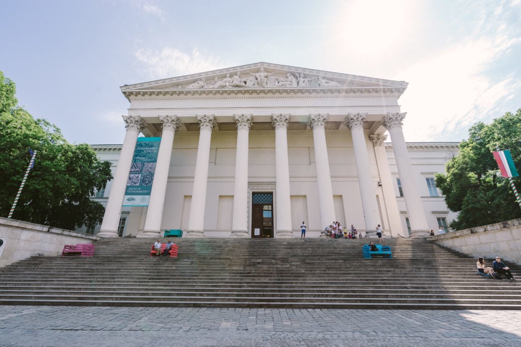 Front of the Hungarian National Museum in Budapest