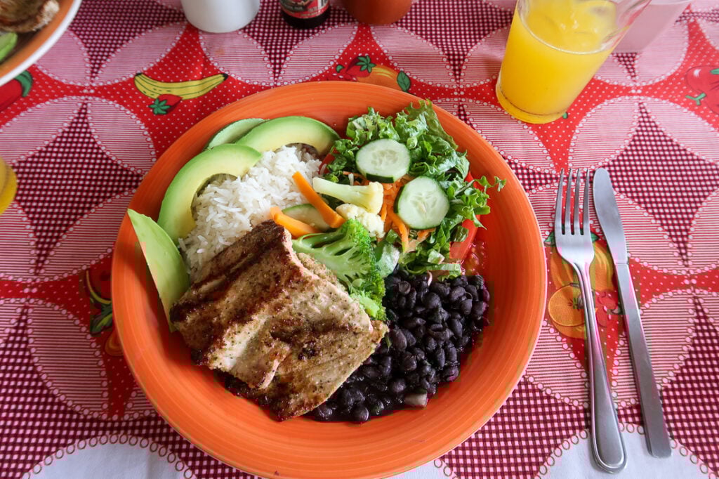 Fish casado at Rosi's Soda Tica - a must-try during your visit in Nosara