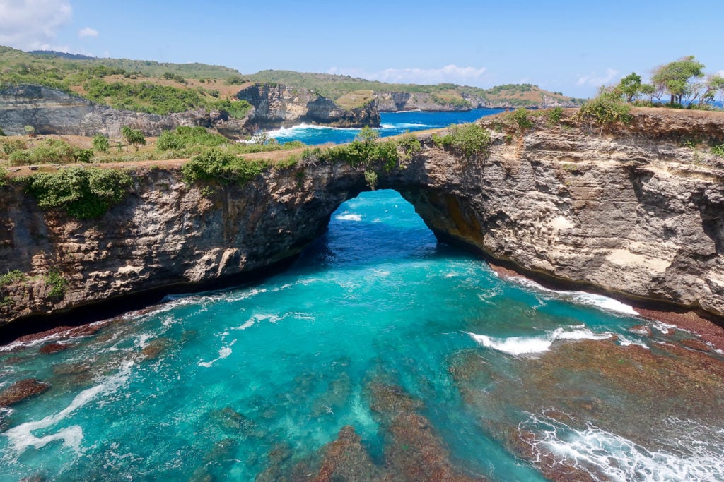Broken Beach in Nusa Penida - one of the things you must see on a day trip to Nusa Penida from Bali!