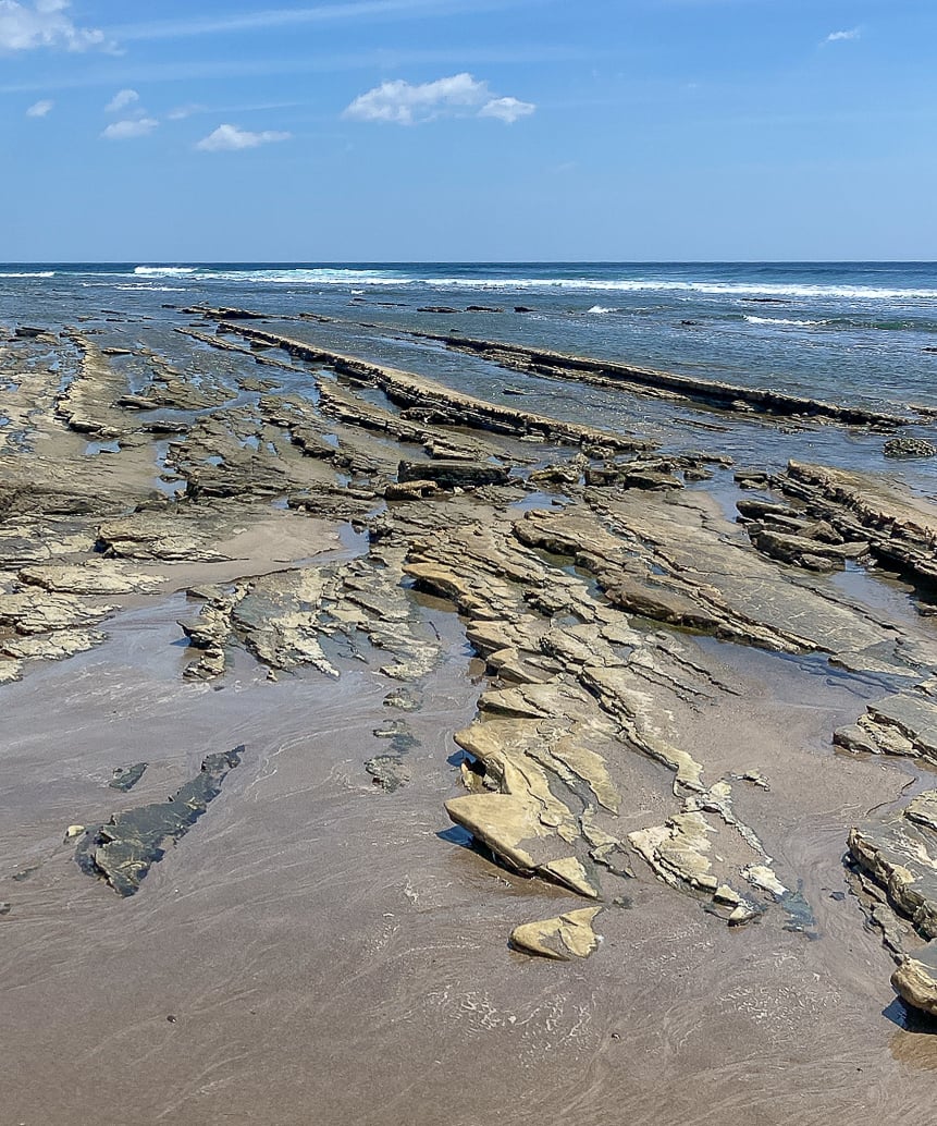 Rock formations at Guasacate Beach