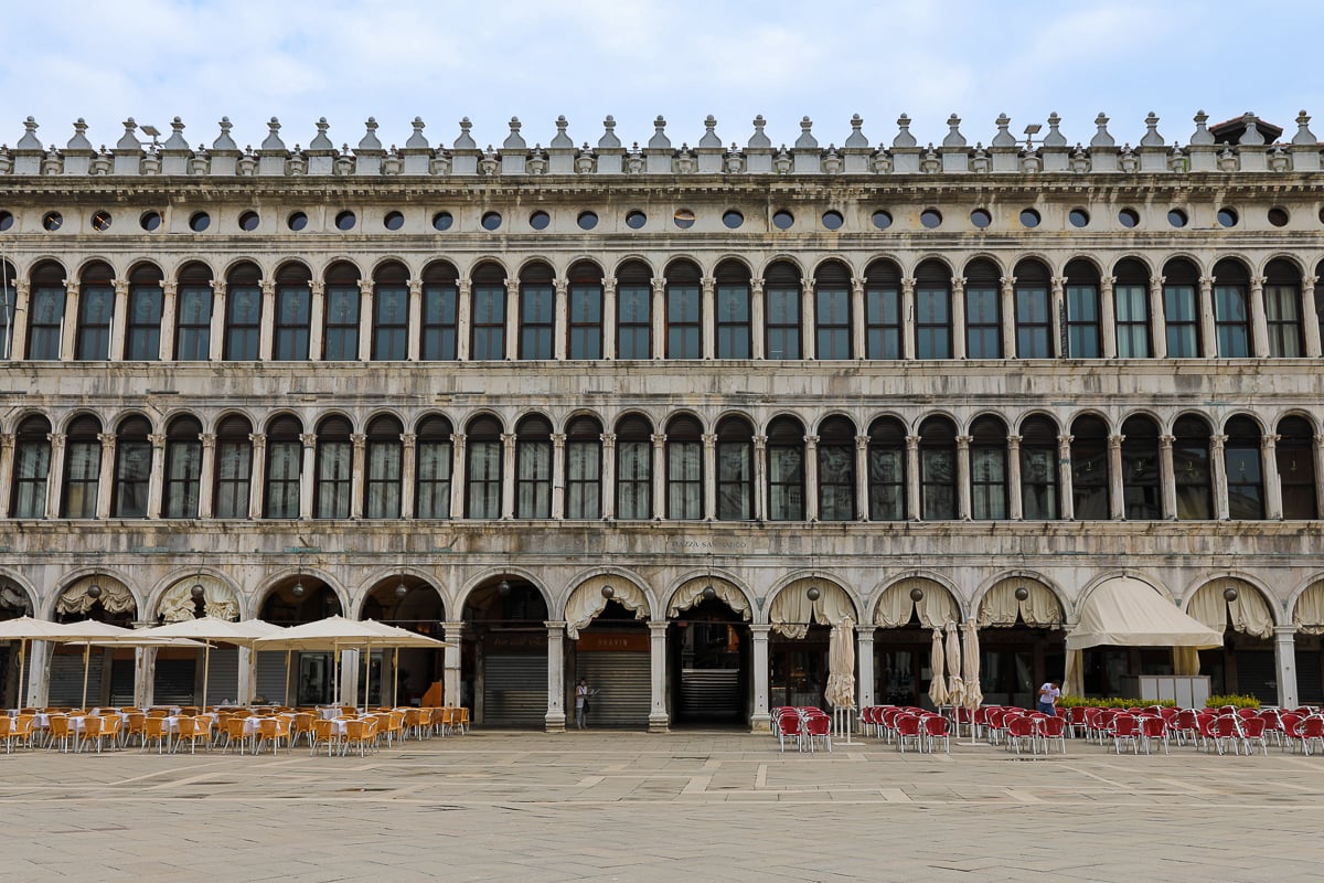 St. Mark's Square, early in the morning, without anyone around
