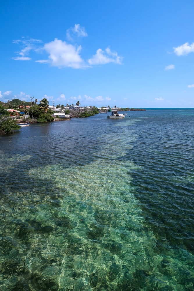 Clear ocean waters in Isla Providencia Colombia