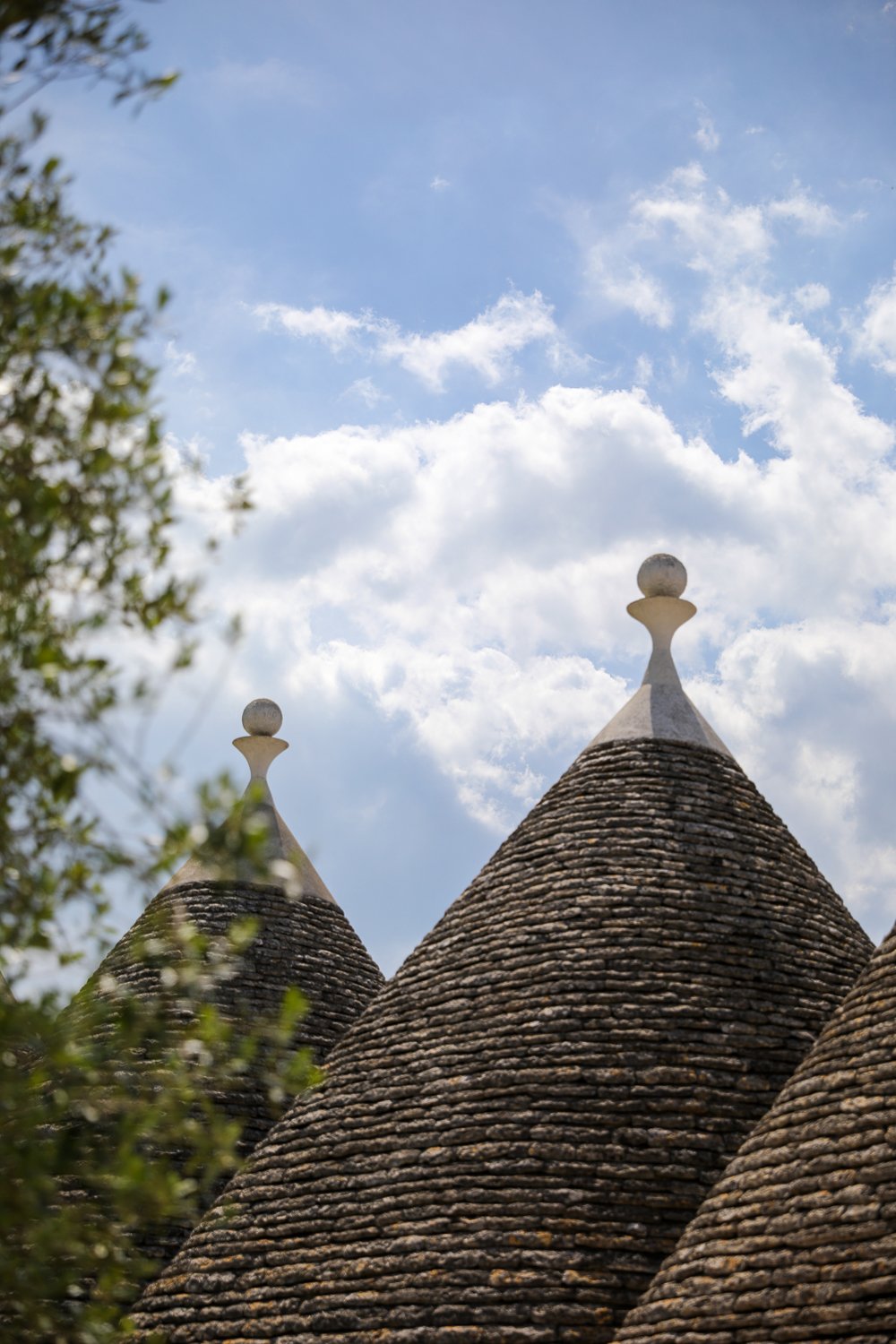 Cone-shaped rooftops of trulli