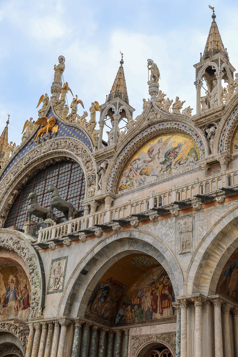 The ornate facade of St Marks Basilica - one of the best things to see in 2 days in Venice