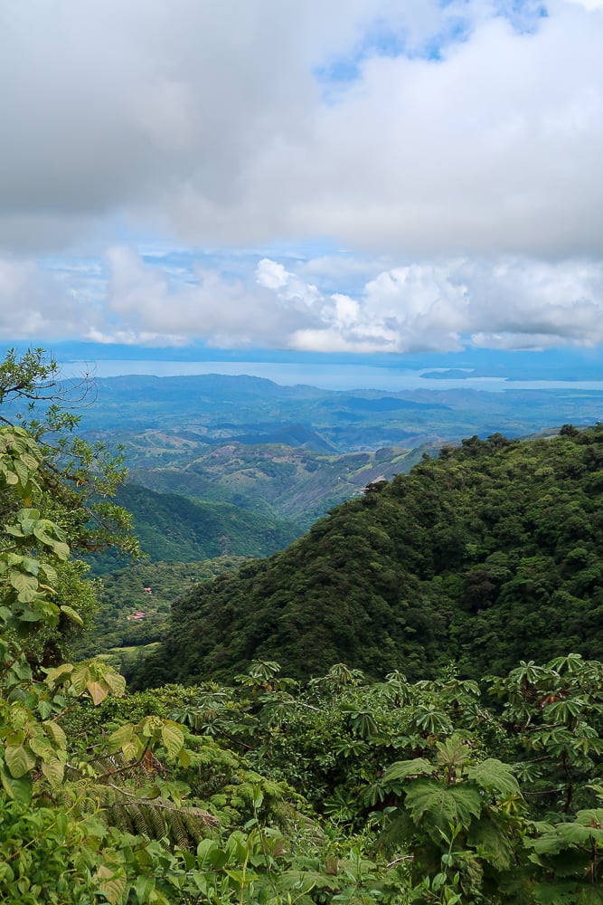 Lush view of mountains and forests in Monteverde, Costa Rica