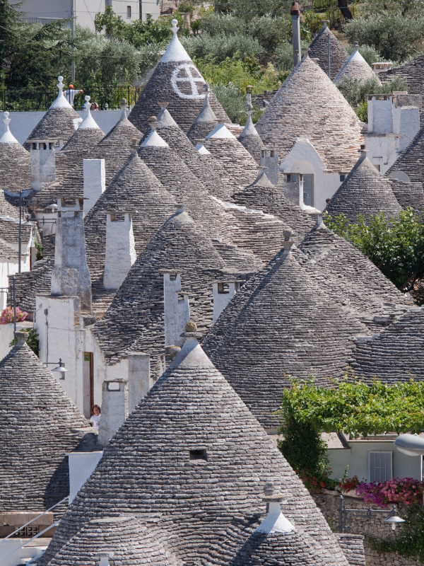 View of trulli huts