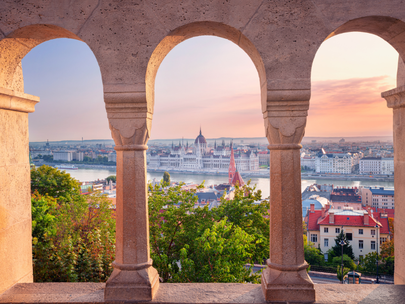 Stunning columns of the Fisherman's Bastion