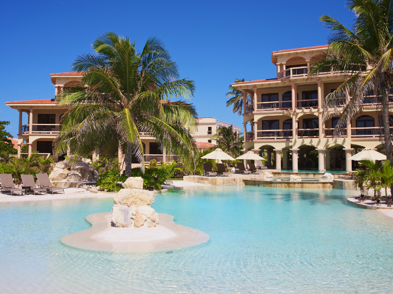 Luxury beach resort in Ambergris Caye