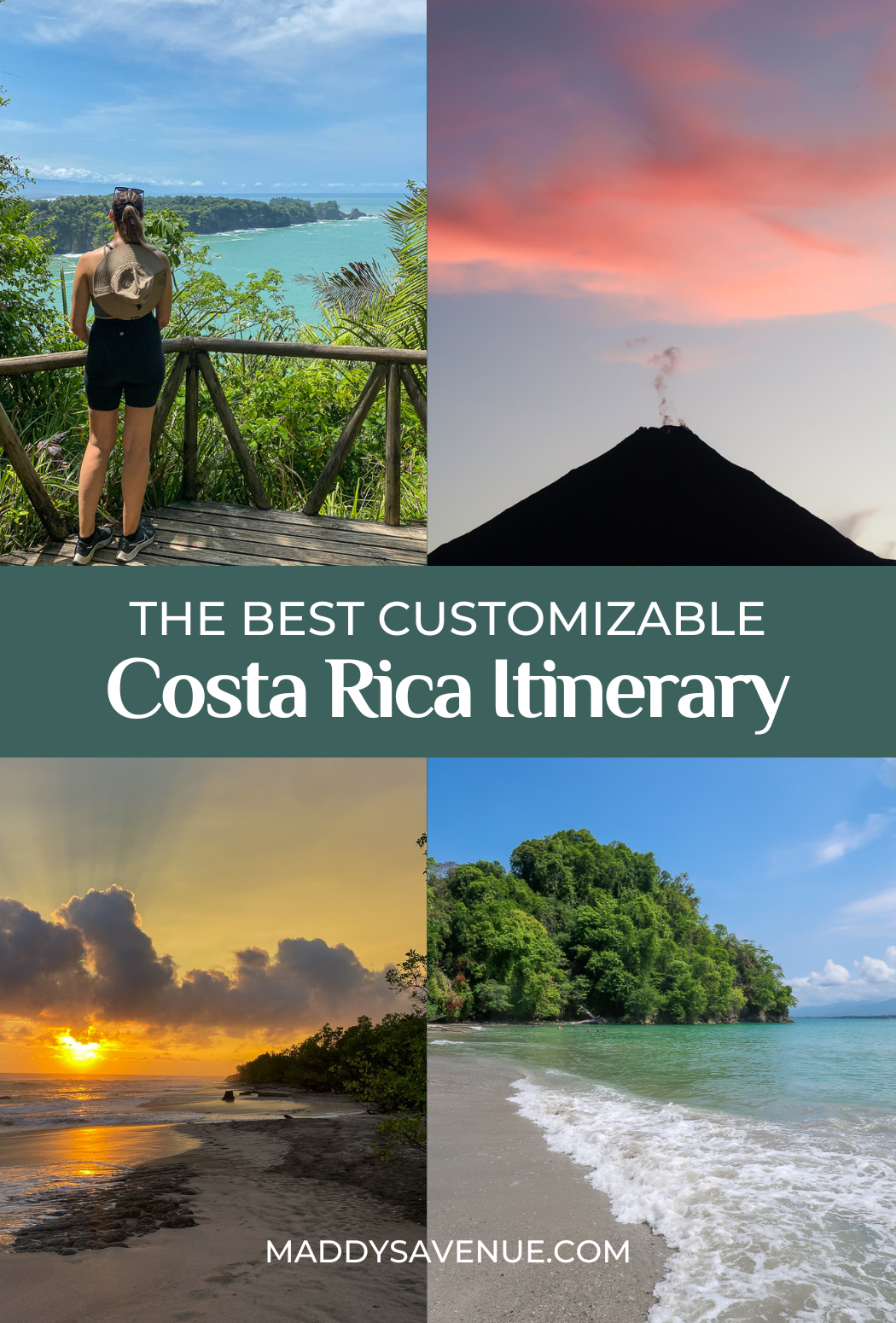 Looking for the best Costa Rica itinerary? After more than six months of Costa Rica travel, visiting the best Costa Rica destinations, I've put together this Costa Rica vacation guide to help you plan the Costa Rica trip of your dreams. From La Fortuna, Monteverde Cloud Forest, and Manuel Antonio, to lush jungles, amazing Costa Rica waterfalls, stunning volcanoes, pristine Costa Rica beaches, national parks, authentic food, and surf spots, this itinerary covers everything you need to know!