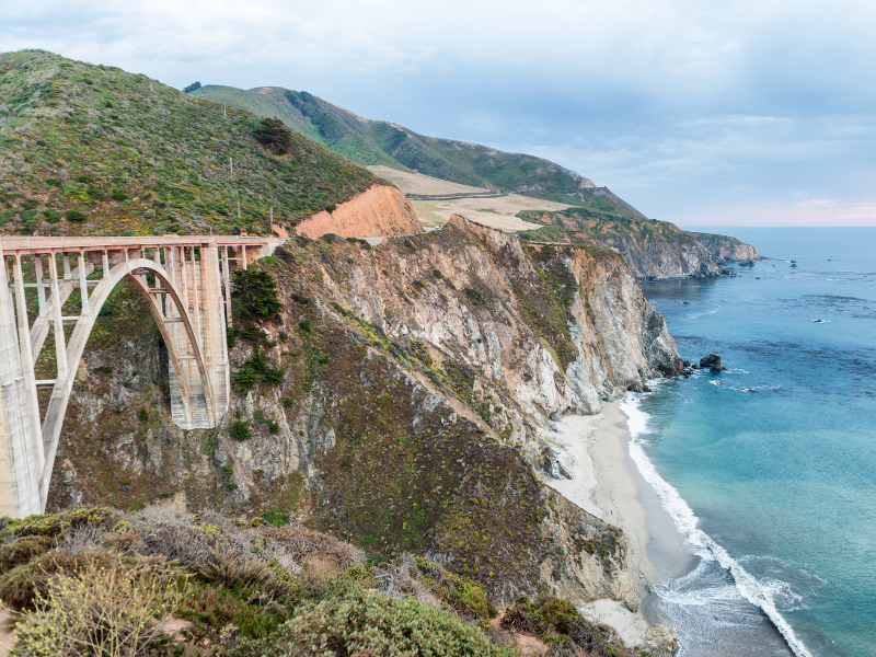 Bixby Bridge on the Pacific Coast Highway - a top thing to do in California and a must see on your California Bucket List