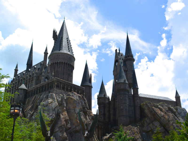 the Hogwarts castle at universal studios hollywood, a must visit theme park in California