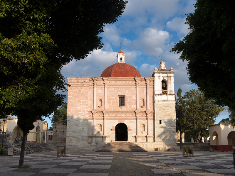 Church in Mitla ancient ruins in Mexico.