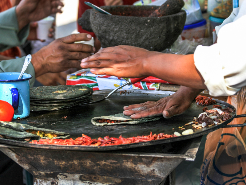 The street food in Oaxaca is incredible. To fully experience Oaxaca City, you must try the street food.