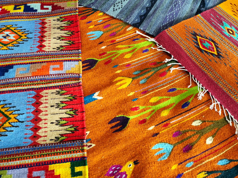 Colorful textiles are one of the best things to buy as souvenirs in Oaxaca - and shopping for traditional crafts is one of the best things to do in Oaxaca.