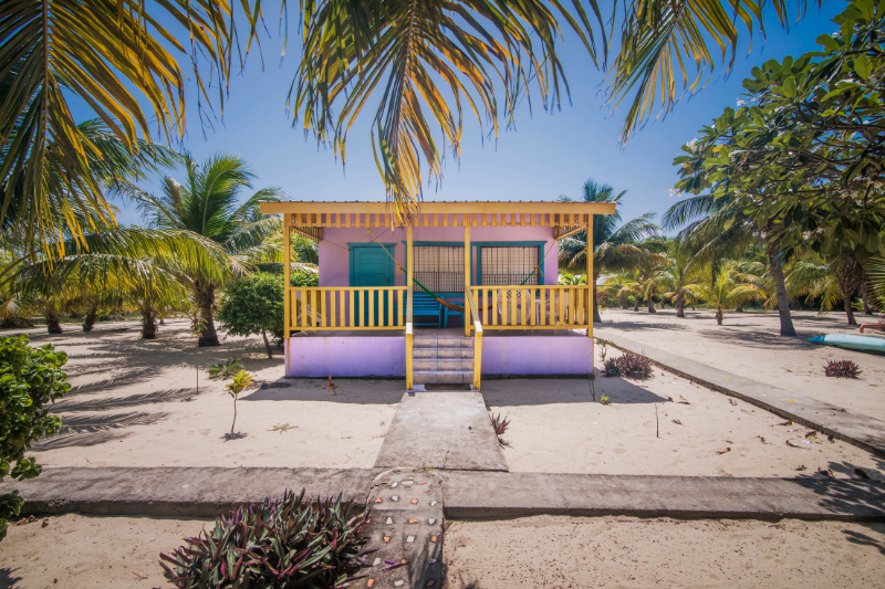 Small, colorful rental house in Placencia