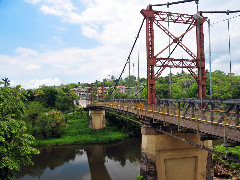 iconic bridge in San Ignacio, Belize