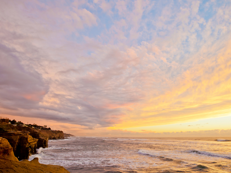 Rocky Sunset Cliffs in San Diego