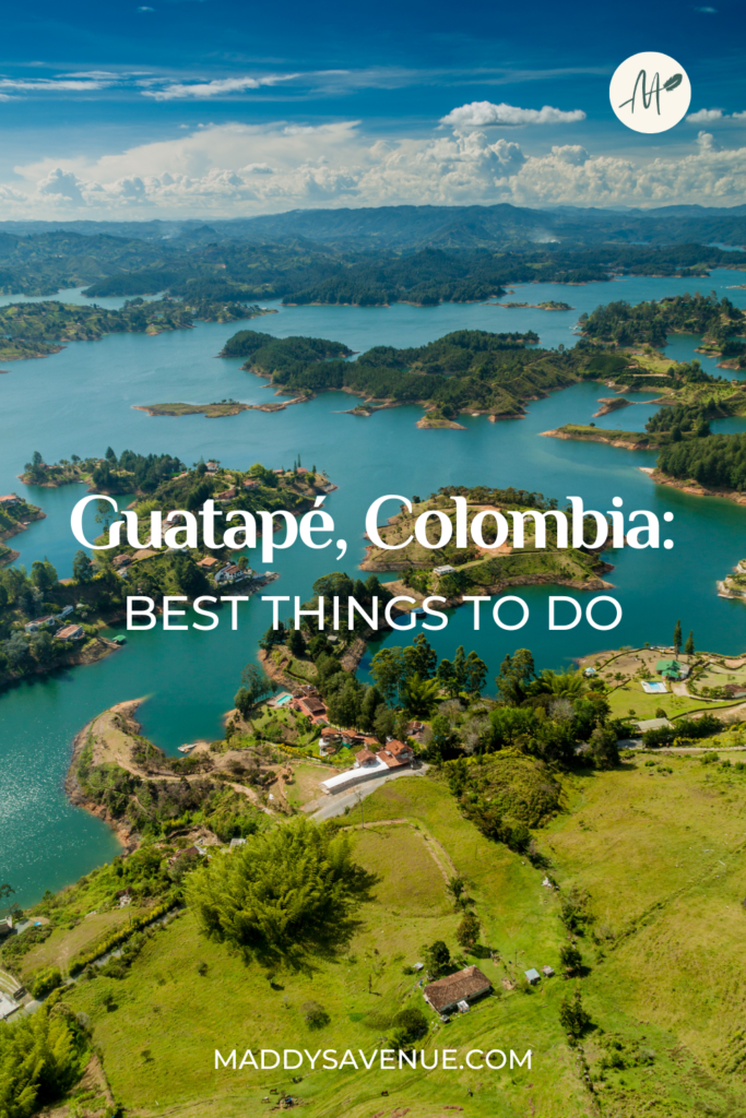 When you visit Guatape, you can summit the second-largest rock in South America (Piedra del Penol), buy one-of-a-kind Colombian jewelry and art, and kayak the stunning lake surrounding Guatapé. Plus, savor delicious local and worldly cuisine and explore nearby nature reserves with waterfalls. In this Guatape travel guide, you’ll discover the best things to see and do in Guatape. Plus, how to get to Guatape from Medellin, where to eat, and where to stay overnight. Vamos! #ColombiaTravel #Guatape