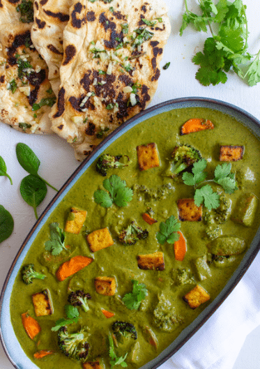 The Best Vegan Palak Paneer with Tofu & Veggies