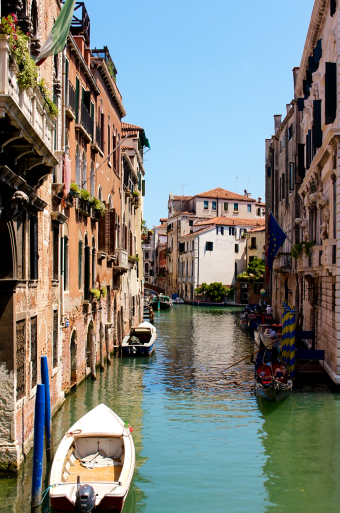 A beautiful canal and a boat