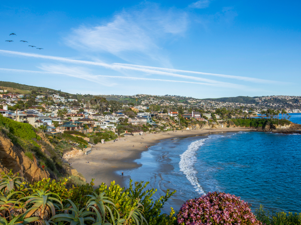 View of the main beach in Laguna Beach